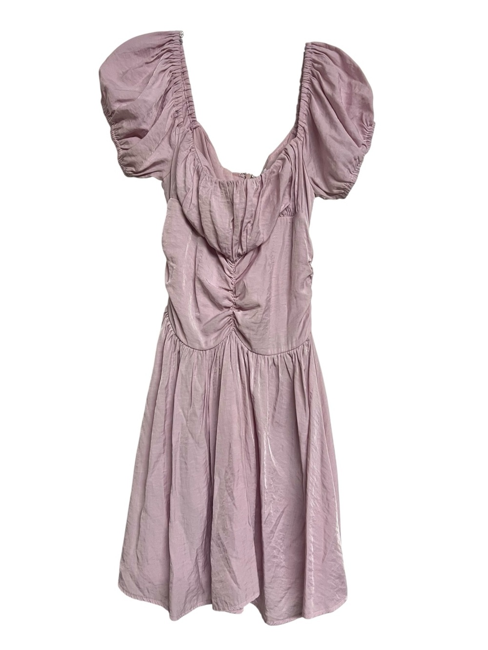 Princess Polly Sweetheart Neck Dusty Pink Puff Sleeve Mini Dress fairy Coquette